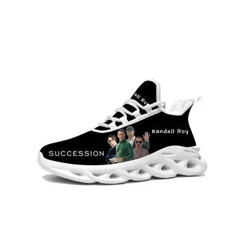 Кроссовки на плоской подошве Succession, мужские и женские спортивные кроссовки, высококачественные кроссовки Kendall Roy, Сетчатая обувь на шнуровке, обувь на заказ