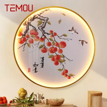 TEMOU Modern Picture Wall Light LED Китайская Креативная Круглая Настенная Лампа-Бра Для Дома, Гостиной, Кабинета, Коридора, Декора