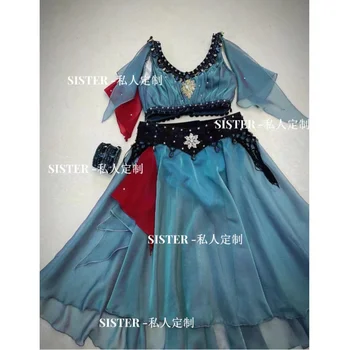 Вариативная пачка для танцующей девушки, высококачественное платье для соревнований на заказ для взрослых, детский сценический женский костюм