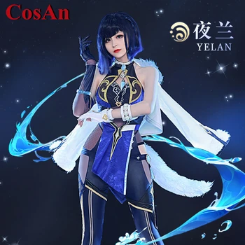 CosAn Game Genshin Impact Yelan Косплей Костюм Модная Элегантная Боевая форма Одежда для ролевых игр на вечеринках