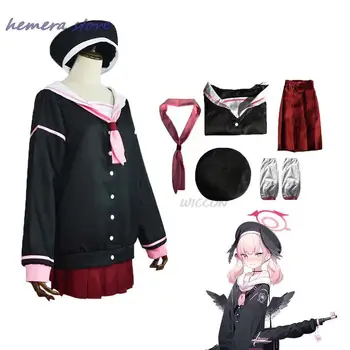 Game Blue Archive Project MX Shimoe Koharu Косплей костюм Парик Аниме Школьная форма моряка Лоли на Хэллоуин