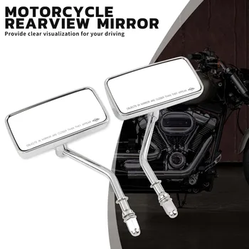 Черное хромированное зеркало заднего вида для мотоцикла Harley Sportster 883 1200 Iron 883 Softail Dyna Зеркала заднего вида