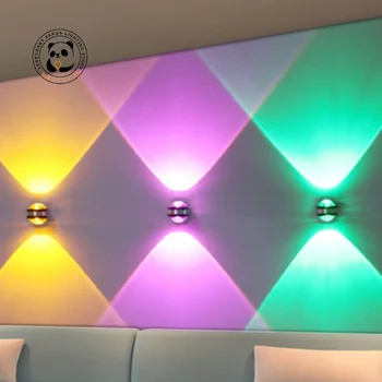 Скандинавские RGB светодиодные настенные светильники Лампы для чтения Красочные Wandlamp Настольное бра для спальни Декор гостиной Фон бара Атмосферные светильники