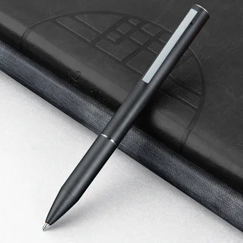 Металлическая Гелевая Ручка Zoecor 0,5 ММ С Черными Чернилами, Матовая Вращающаяся Нейтральная Ручка, Высококачественная Бизнес-Ручка Caneta Для Школьных Канцелярских Принадлежностей