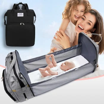 Сумка для мамы в детской кроватке, многофункциональная складная сумка для мамы и ребенка, сумка для прогулок, детская складная сумка для кровати большой емкости