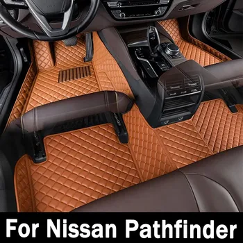 Автомобильные Коврики Для Nissan Pathfinder R52 7seat 2014 ~ 2020 Auto Anti-dirt Pad кожаный Коврик Rugs Pad Детали Интерьера Автомобильные Аксессуары