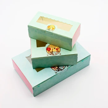 Бумажная подарочная коробка из 10 штук Свадебные Коробки для конфет, печенья, сладких подарков Свадебная вечеринка Детский Торт на День Рождения Подарочная коробка Окно Упаковки