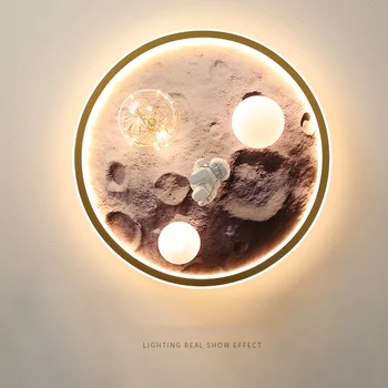 Освещение Nordic Lunar Astronaut Для детского интерьера Люстра Lustres Para Sala De Jantar Подвесной светильник 2023 года выпуска