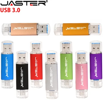 JASTER Пластиковая флешка USB 3.0 128 ГБ Красочная карта памяти 64 ГБ Креативная Подарочная ручка-накопитель 32 ГБ OTG USB-накопитель 16 ГБ Черный U-диск