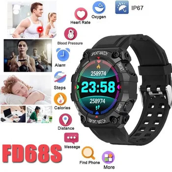 НОВЫЕ Смарт-Часы FD68S Men Chils Bluetooth Smartwatch IP68 С Сенсорным Экраном, Фитнес-Браслет, Спортивный Фитнес-Смарт-Браслет для IOS Android