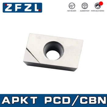 1ШТ APKT113502 APKT160402 APKT160404 APKT160408 APKT PCD CBN Алмазные Вставки Лезвие TPGH Внутренний Токарный Инструмент