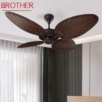 BROTHER Nordic Без подсветки Потолочный вентилятор в стиле ретро Гостиная Спальня Кабинет Кафе Отель