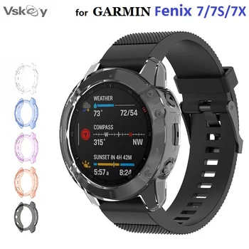 30ШТ Защитный Чехол для Garmin Fenix 7X 7S 7 Sapphire Solar Smart Watch Мягкий Бампер из ТПУ С Защитой От Царапин, Защитная Оболочка