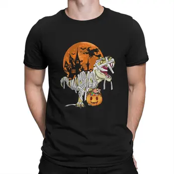 Мужская футболка со скелетом динозавра, мумия-тыква Ти Рекс, отличительная футболка из полиэстера, оригинальная уличная одежда, новый тренд
