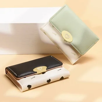 Новая корейская версия женского кошелька, женская короткая простая студенческая сумка с несколькими картами, кошелек для монет большой емкости