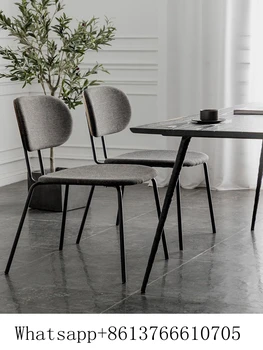 Обеденный стул из массива дерева, бытовой, современный, простой, ретро-журнальный столик, офисный стул