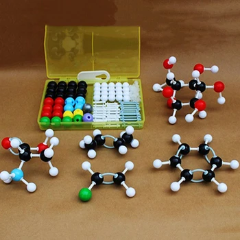 1 КОРОБКА набор гемикулярных молекулярных моделей Молекулы органической неорганической химии, набор из 50 атомов, учебный эксперимент по естествознанию