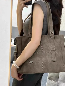 Женские школьные сумки-мессенджеры для женщин через плечо, женская дизайнерская сумка, однотонные повседневные женские сумки-тоут большой емкости