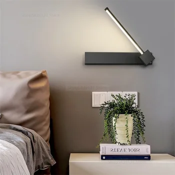 Скандинавский современный простой светодиодный настенный светильник Креативные регулируемые настенные светильники для украшения гостиной Декор стен Прикроватная лампа для спальни