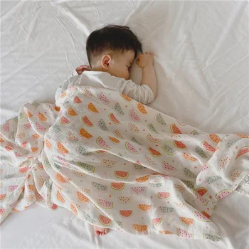 Мягкие постельные принадлежности для новорожденных, Гибкое бамбуковое хлопковое одеяло, детское муслиновое марлевое банное полотенце, обертывание для кормления, обертывание для детской комнаты
