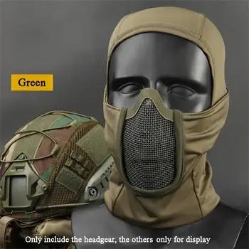 Тактический головной убор, маска для страйкбола, сетчатая маска на половину лица, велосипедная охотничья пейнтбольная защитная маска, головной убор Shadow Fighter