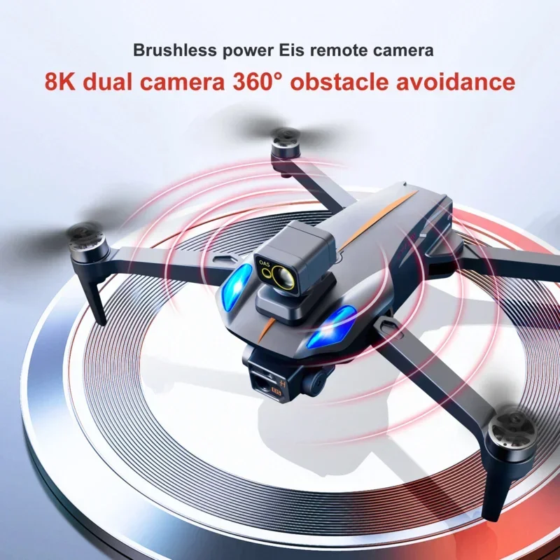 8K Двойная HD Камера 5G WIFI GPS FPV Квадрокоптер Дрон Игрушка Профессиональный RC 360 Предотвращение Препятствий Бесщеточный Двигатель K911 MAX Drone - 1