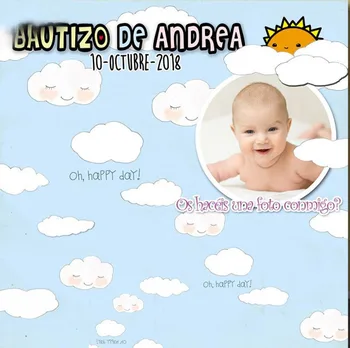 пользовательские фотоколлажи Bautizo Lona Cielo Con Nubes Небо Белые Облака Фоны для Душа ребенка Компьютерная печать фоны для дня рождения