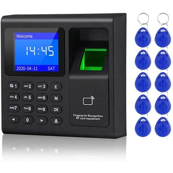 Горячая биометрическая система контроля доступа RFID, клавиатура RFID, система отпечатков пальцев USB, Электронные часы, регистрационный автомат