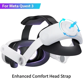 Регулируемый головной ремень для виртуальной гарнитуры META Quest 3, удобный сменный элитный ремешок с поролоновой подкладкой для аксессуаров Meta quest 3.
