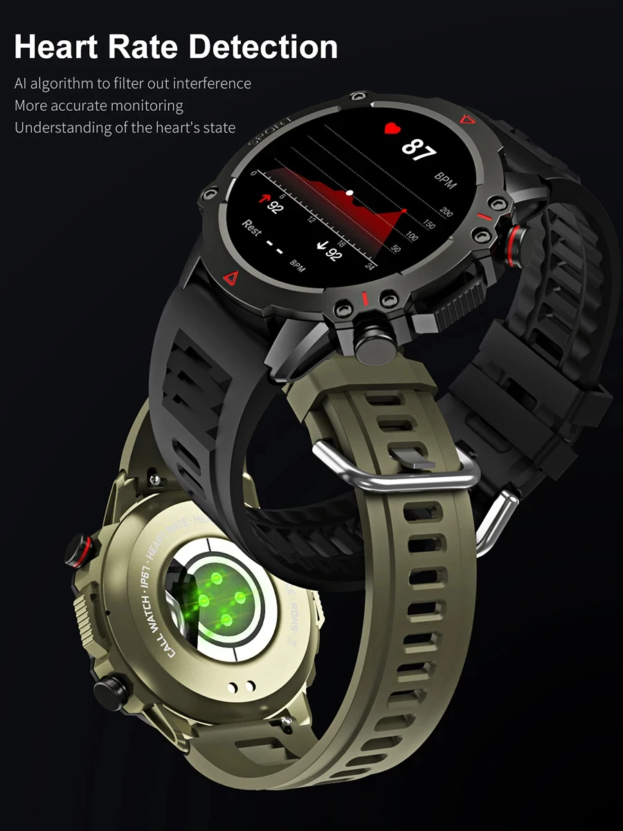 LEMFO AMOLED Смарт-часы Мужские 2023 Bluetooth Call Smartwatch Спортивные Водонепроницаемые уличные 1,53-дюймовый экран 360 * 360 HD 30 дней в режиме ожидания - 3