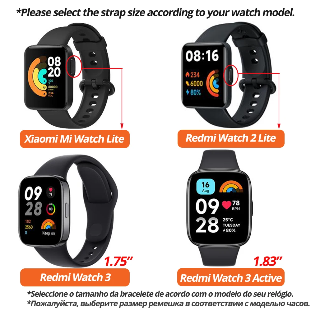 Браслет Для Xiaomi Redmi Watch 3 Активный Ремешок Redmi Watch 2 Lite Браслет Mi Watch Lite Бриллиантовый Ремешок Из Нержавеющей Стали - 5