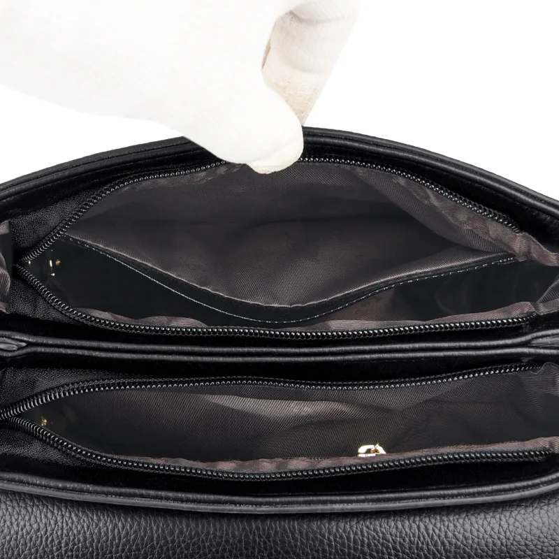 В Европе и Соединенных Штатах новая женская сумка из мягкой кожи большой вместимости на одно плечо с косым пролетом - 4