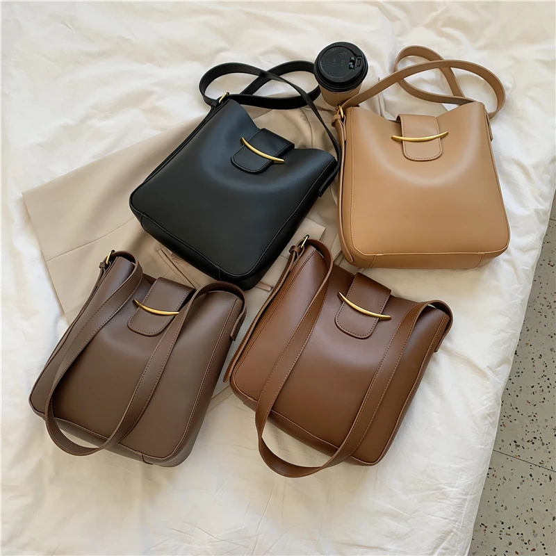 Винтажные простые маленькие сумки через плечо из искусственной кожи, 2 шт./компл., высококачественные дизайнерские женские сумки через плечо класса люкс - 4