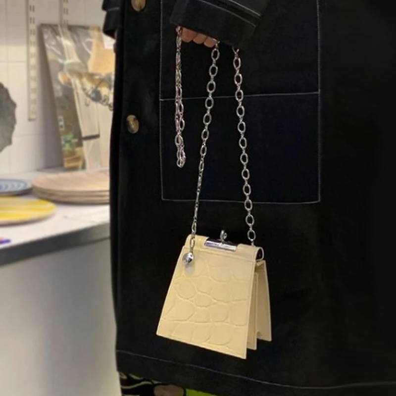 Женская сумка, винтажные сумки с зажимом в виде ракушки, вечерний клатч с крокодиловым узором, женская сумка-мессенджер из кожи Аллигатора - 2