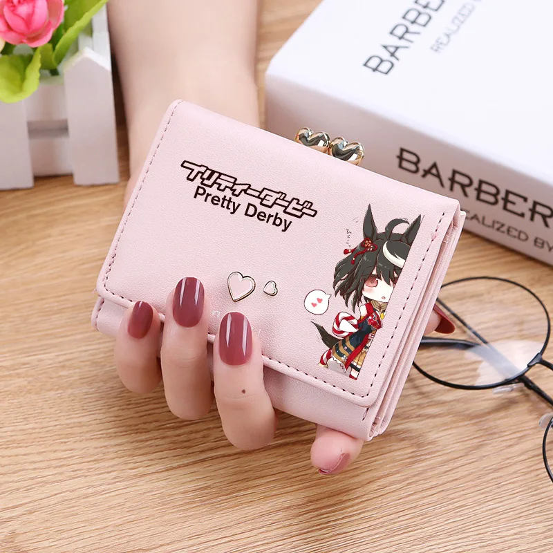Женский кошелек Pretty Derby Cute Anime с коротким дизайном, кошельки для монет, держатель кредитной карты ID - 1