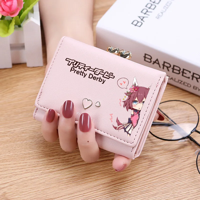 Женский кошелек Pretty Derby Cute Anime с коротким дизайном, кошельки для монет, держатель кредитной карты ID - 2