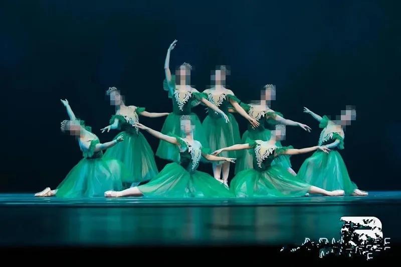 Зеленое Длинное Балетное платье-пачка Для детей и взрослых, Романтическая балетная пачка 