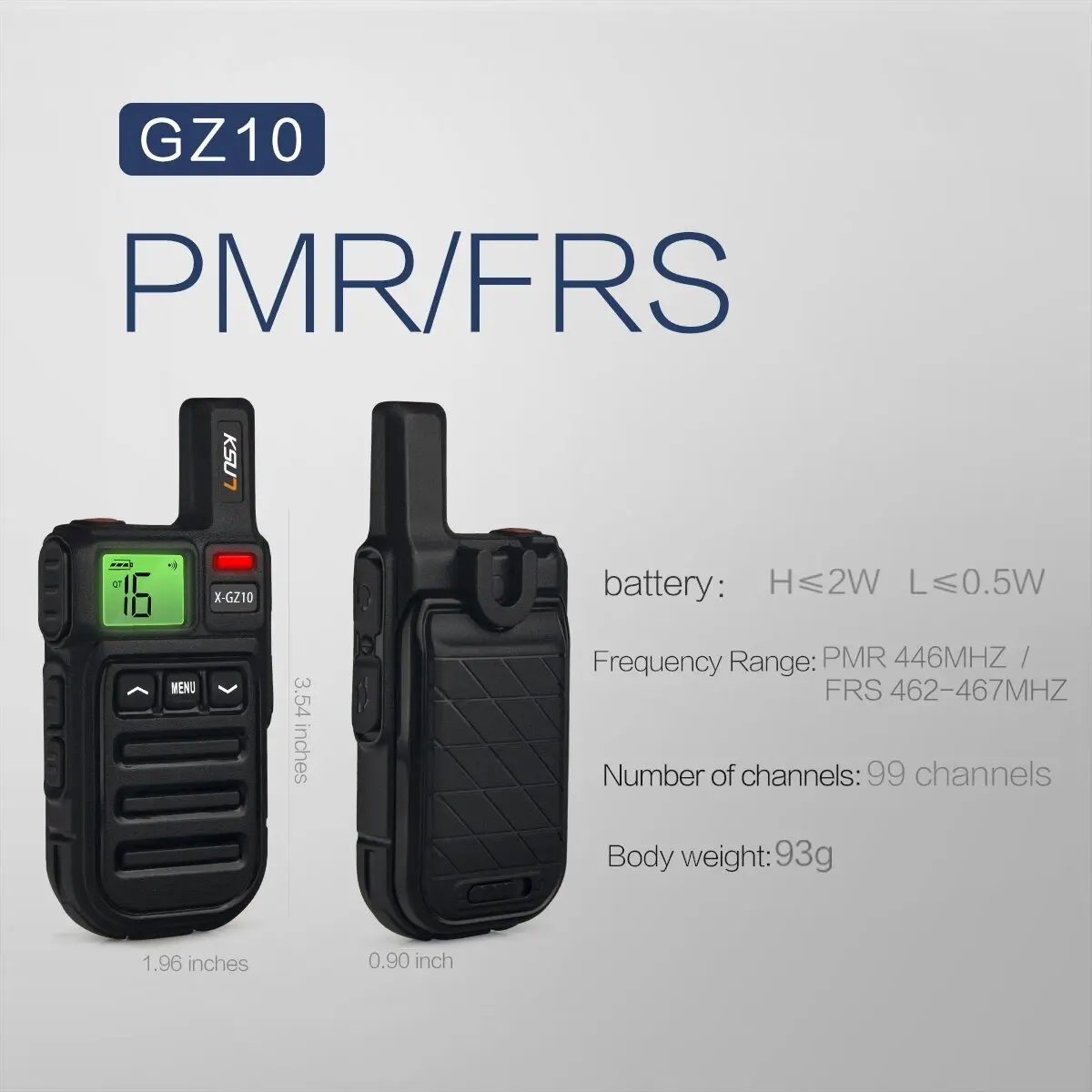 Мини-Рация Европейской Разрешенной Частоты PMR446 Домофон FRS Двухстороннее Радио для Ресторана Охотничье Радио KSUN GZ10 1 Или 2ШТ - 1
