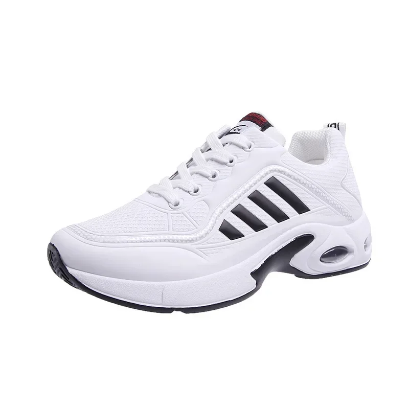 Новые мужские кроссовки для бега, теннисные туфли, кроссовки с дышащей подушкой, белые кроссовки, мужские нескользящие спортивные кроссовки - 5