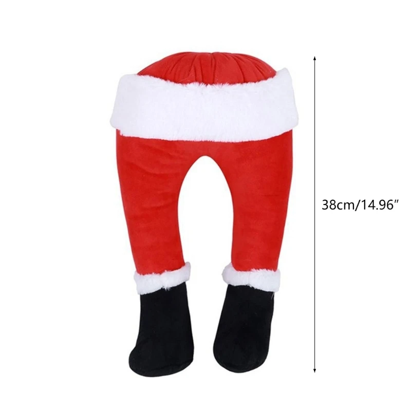 Ножки Санта-Клауса Игривое украшение на елку Праздничное украшение на ножки для рождественских праздников Подвесные украшения для Рождественской елки - 5