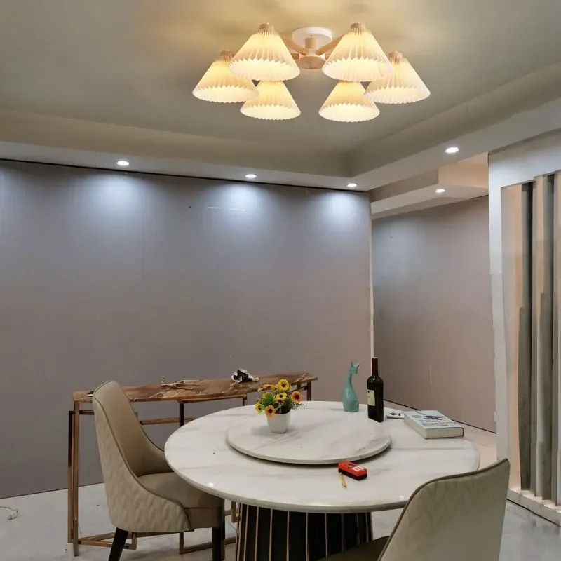 Скандинавская люстра Настольная лампа в гостиной Современный минималистичный потолочный светильник для спальни, столовой, светильник для поверхностного монтажа - 2
