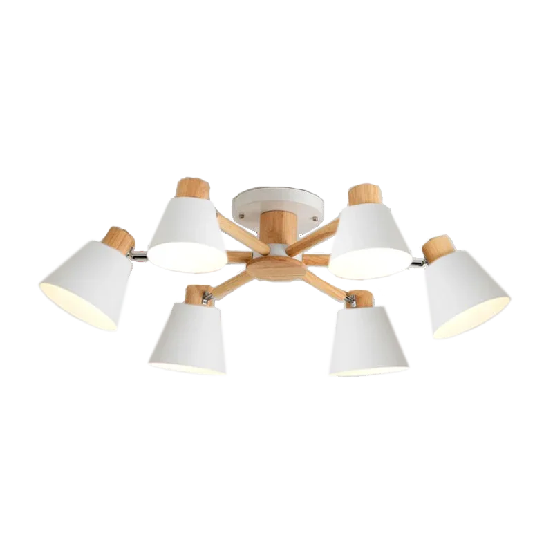 Скандинавская люстра Настольная лампа в гостиной Современный минималистичный потолочный светильник для спальни, столовой, светильник для поверхностного монтажа - 4