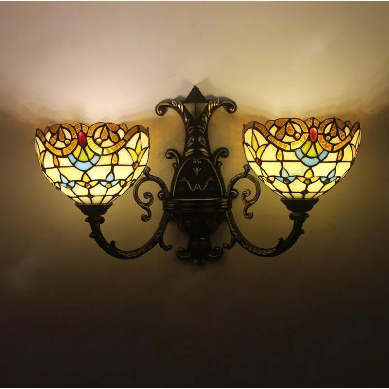 Современный настенный светильник Tiffany, светодиодный Внутри, Креативный Стеклянный светильник-бра для дома, гостиной, спальни, Коридора - 1