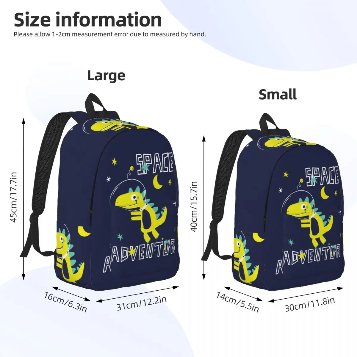 Студенческая сумка, милый рюкзак с космическим динозавром, легкий рюкзак для родителей и детей, сумка для ноутбука для пары - 3