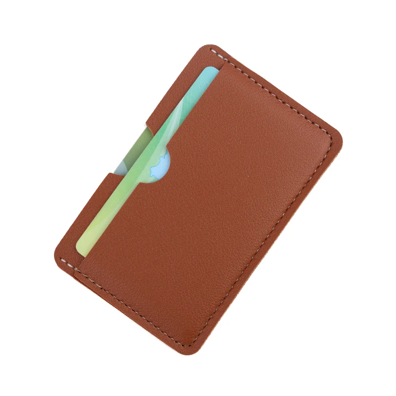 Ультратонкий чехол для банковских карт из искусственной кожи с 3 слотами, держатель для карт, мини-удостоверение личности, бизнес-кейс для кредитных карт, обложка для водительских прав, бумажник - 3