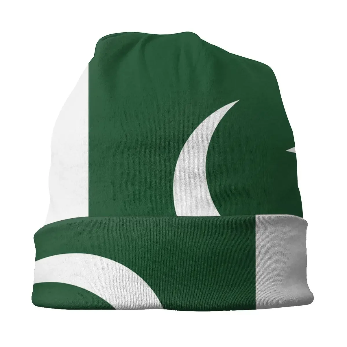 Флаг Пакистана Skullies Beanies Hat Крутые уличные мужские женские шапки двойного назначения, вязаные шапки-капоты - 2