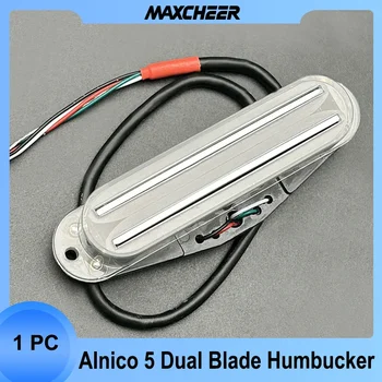 Звукосниматель Alnico V Mini Humbucker с двумя лезвиями, звукосниматель Mini Dual Rail 9K для замены электрогитары, многоцветный
