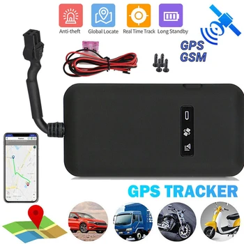 Автомобильный GPS-трекер GT02 с 3 светодиодными индикаторами GSM GPRS GPS-устройство слежения за транспортными средствами в режиме реального времени, противоугонный локатор для транспортных средств