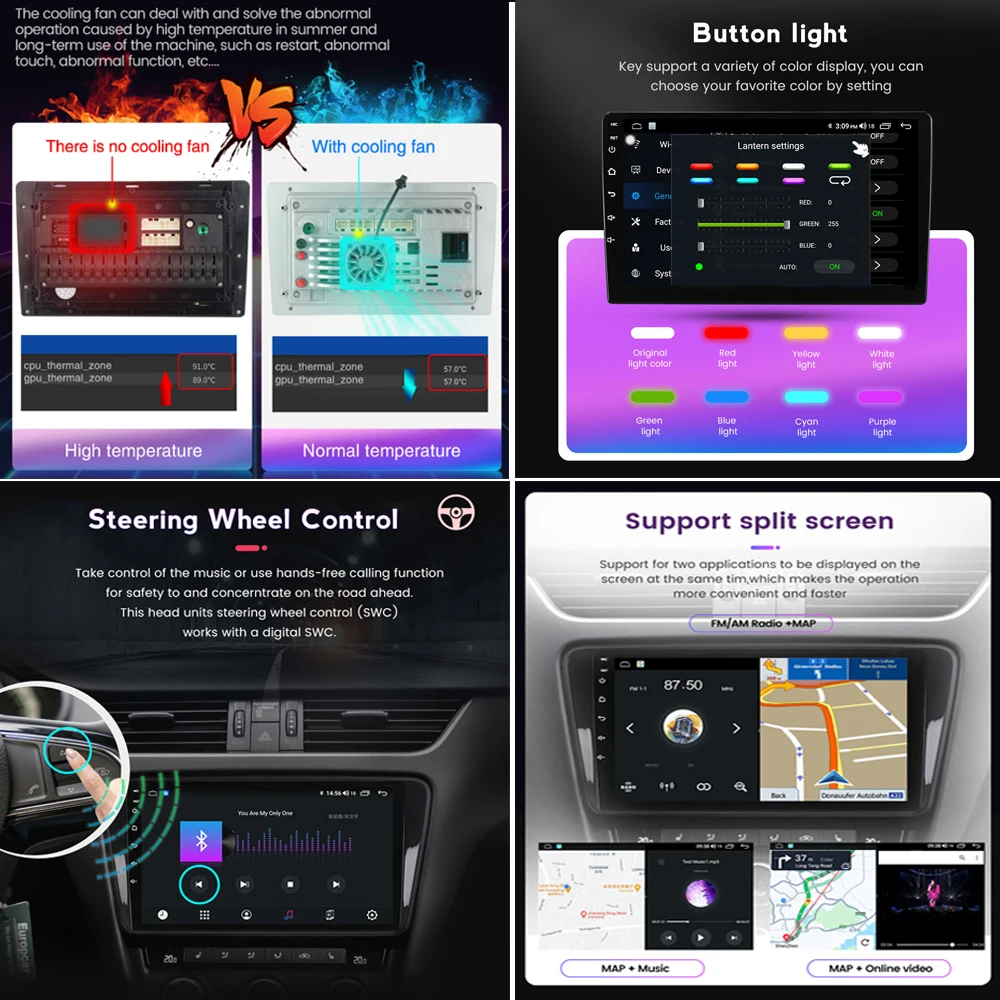 Qualcomm Для Kia Cadenza K7 2011-2012 Android Auto Автомобильный радиоплеер Стерео Авторадио GPS Видеонавигация HDR QLED Без 2din DVD - 2